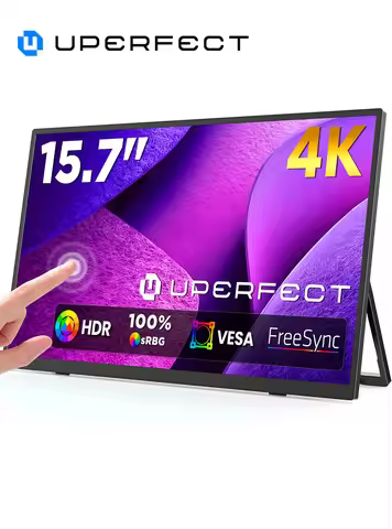 UPERFECT 4K Portable Monitor Touchscreen 15.7” 100% SRGB Laptop Monitor 3840 * 2160 UHD 350 Nits Ult