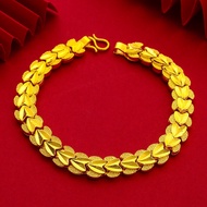 24K Bracelet Women's Transport Versatile Love Jewelry Bracelet Couple Bracelet Copper Plated 24K Gol