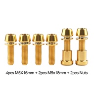 Wanyifa Titanium Bolts Lock On Stem Lock Screw For 3T ARX LTD Mountain /Road Bike Hex Screws Upgrade