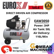 EUROX EAX-3050/EAW3050 3HP 50L Direct Driven Air Compressor -FREE 6 Meter Spring Hose