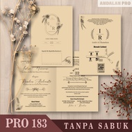 (50 PCS) PRO 183 Lipat 2 Plus Sabuk - Cetak Undangan Grayscale/Hitam Putih Variasi Sabuk Harga Murah