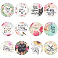 12 Pieces Boho Bible Verse Fridge Magnets Magnetic Photo Stickers Mini Magnets For Refrigerator Deco