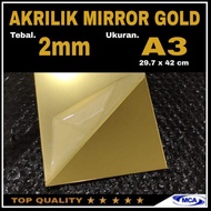 Order Acrylic Mirror A3 Gold Sheet/Acrylic Mirror Gold/Laser cutting