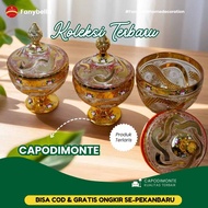 toples kue set lebaran kaca kristal kedap mewah import
