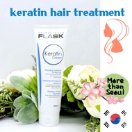 keratin hair treatment Flask keratin cream 180ml, damaged hair, elastic moisture