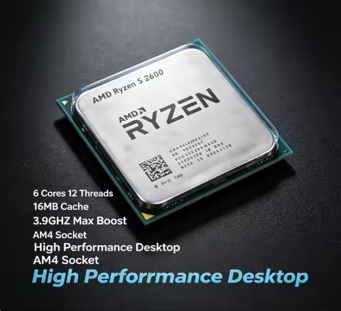 Value Entry Gaming AMD Ryzen 5 2600 12nm AM4 Processor 6 Core 12 Thread 12MB L3 Cache Desktop CPU Wi