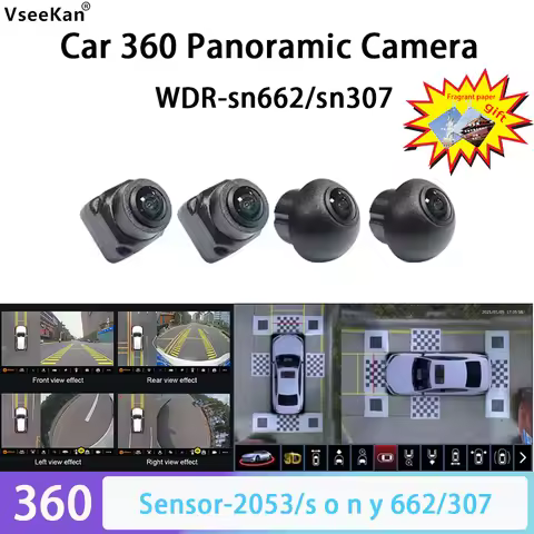 662 3D 360 Panoramic Car Camera WDR 8K AHD1080P sn662 sensor For Android 360APP Night vision Antifre