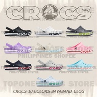 Crocs Bayaband Men Women Style Hole Shoes, 10 Colors Available, Comes with Jibbitz and Ecobag IZR3.