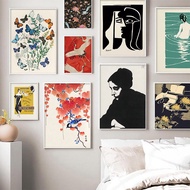 Japanese Style Picasso Bird Crane Kanagawa Canvas Posters and Prints Abstract Wall Art Painting Wall