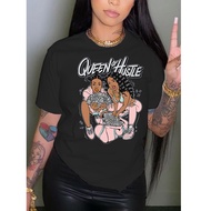 Korea Korea 2026A3009 Independent Station wish Printed Round Neck T-Shirt COD 4OVK