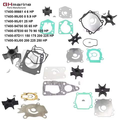 17400 93J00 95J00 87D11 Outboard Water Pump Impeller Service Kit Fit for Suzuki 4 6 9.9 15 20 30 40 