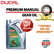 DUCAL LSD MANUAL GEAR OIL 80W90 EP-GL5 4L ( FREE GIFT INCLUDED ) MINYAK GEAR OIL 80W90 API GL5 4 LIT