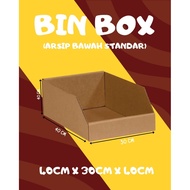 Bin Box Cardboard Standard Bottom Archive/ (Large) Size 40cm x 30cm x 40cm
