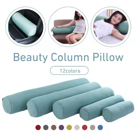 Comfortable Round Bolster Pillowcase Neck Back Knee Support Long Body Cushion Cover Nursing Pregnanc