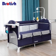 [SG SELLER]Upgraded Multifunctional 2 Layer Portable Infant Baby Cot Playpen Travel Cot Bed Double-deck Playpen Sleep Be