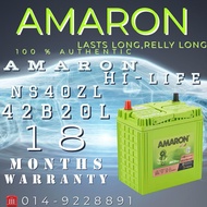 (INSTALLATION PROVIDED)AMARON HI-LIFE 42B20L | NS40ZL CAR BATTERY AXIA ALZA KENARI HONDA CITY JAZZ
