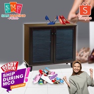 [SHIP DURING MCO] 2 Door 3 Layer Solid Shoes Cabinet / Wood Shoes Rack / Shoes Storage Rack / Kasut 