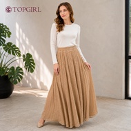 TOPGIRL Carla Skirt Muslimah Skirt Berkedut Flare Skirt Moden Skirt Kasual Skirt OOTD Muslimah Skirt