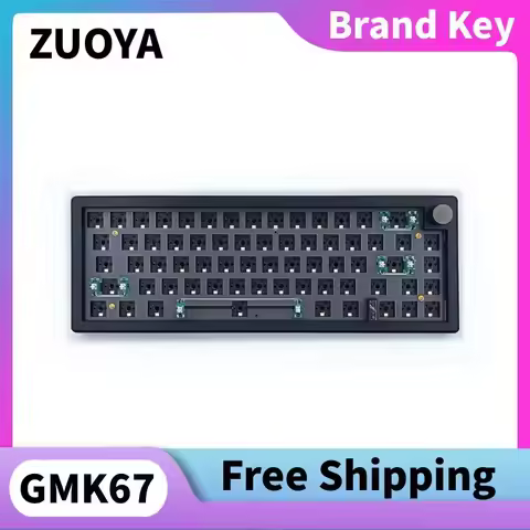 ZUOYA GMK67 Three-Mode Mechanical Keyboard Custom Kit Hot-swappable RGB Equipped Multi-function Knob