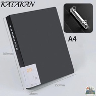 KATAKAN Binder File Folder, 2 Holes D-shaped Transparent Folder, Practical Plastic Office Document L