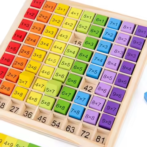 Montessori Educational Wooden Math Toys For Kids Children Baby Toys 99 Multiplication Table Math Ari