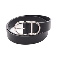 【二手】Dior Homme 男士皮帶 CD 銀色五金 4710PDTOLH00N95 真皮皮帶 全新