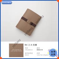 Taiwan Shipping+Invoice B6 Loose-Leaf Notebook Mini Soft Leather Handbook Portable Notepad