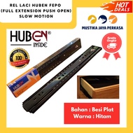 Huben Full Extension Push Open FEPO Double Track Drawer Rail