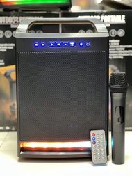 ลำโพงบลูทูธ ZQS8170 ดอกลำโพง8นิ้ว ฟรีไมค์ลอยแบบชาร์จ/รีโมท ตัวใหญ่เสียงแน่น รองรับ AUX TF USB เสียบไ