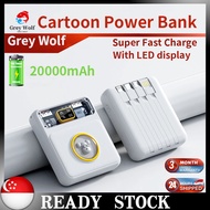 [SG Ready Stock] 20000mAh Power Bank Fast Charging 4-in-1 Mini PowerBank LED Digital Display Powerbank 20000mAh 充电宝
