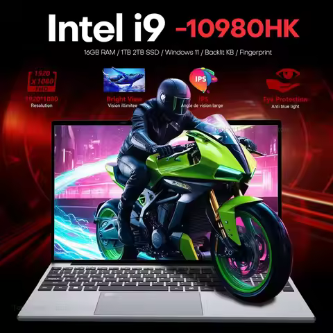 15.6“ Gaming Laptop Computer Intel i9 10980HK i3 6100 Laptop PC Gamer 16GB RAM 1TB SSD Fingerprint U