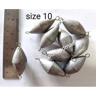Pancing Ikan Batu Ladung Mati size 10 (110g) +/- ( Fishing Lead Sinker) ( 1 biji)