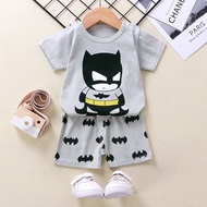 READY STOCK💝WEBEE Children Short Sleeve Pant Pajamas Baby Clothing Set Boys Girls Cotton Nightwear K