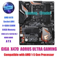 Used GIGABYTE X470 AORUS ULTRA GAMING DDR4 ATX Motherboard AM4 Compatible with AM4 1-5 Gen Processor