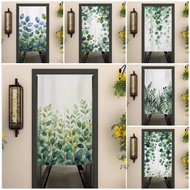 Fresh Noren Plant Leaf Curtain Divider for Kitchen Linen Curtain Divider for Bedroom Living Room Ent