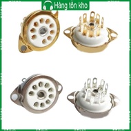 WIN 5PCS B9A Ceramic 9Pin PCB Tube Socket for 12AX7 12AT7 12AU7 ECC83 ECC82 E88CC 6922 6p1 6p14 6n1 
