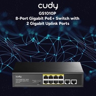Cudy GS1010P - 8-Port Gigabit PoE+ Switch with 2 Gigabit Uplink Ports | 3 Years Malaysia Warranty