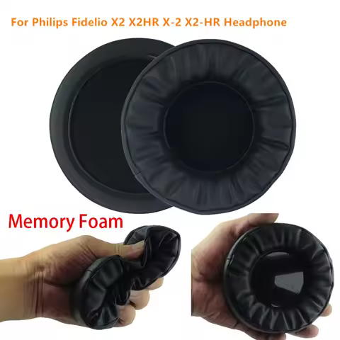 New Replacement Soft Leather Earphone Earmuff Earpads Ear pads for Philips Fidelio X2 X2HR X-2 X2-HR