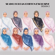 Shawl Korea Chiffon Printed Ala Ariani 1.8m | Shawl Corak High Quality Chiffon Floral Abstract