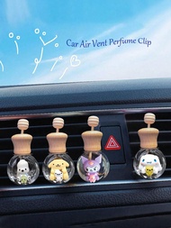 Sanrio Car Air Vent Perfume Holder - Kuromi/My Melody/Cinnamoroll Cute Empty Aromatherapy Bottle Orn