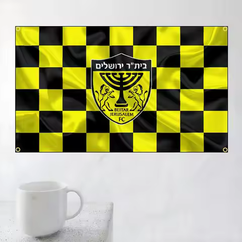 60x90cm 90x150cm Half FC Beitar Jerusalem Half Israel Flags Polyester Printed Banner For Home Decora