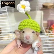 C5GOON Pet Hamster Budgerigar Cockatiel Peony Parrot Bird Hat Wool Crochet Knitted Parrot Hat Small 