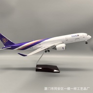 [47cm]Thai Airways A350 Aircraft Model With Wheels With LED Lights Steel Material Scale 1:157 Beauti