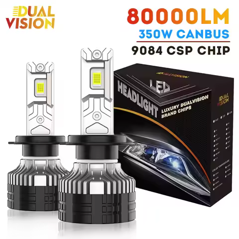 K7C H7 LED 80000LM Headlights Bulbs Canbus 6000K H1 H4 H11 9012 HIR2 H8 H9 9005 9006 HB3 HB4 High Po