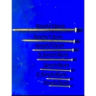 1/ 2kg 1 kg hard wood nails wood nails by the kilo /paku series kiloan brand 59 size 1"-5"