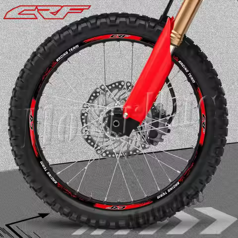 For CRF450R CRF300L CRF250R CRF400RX CRF125 CRF150 Reflective Motorcycle wheel Sticker Rim Decal Str