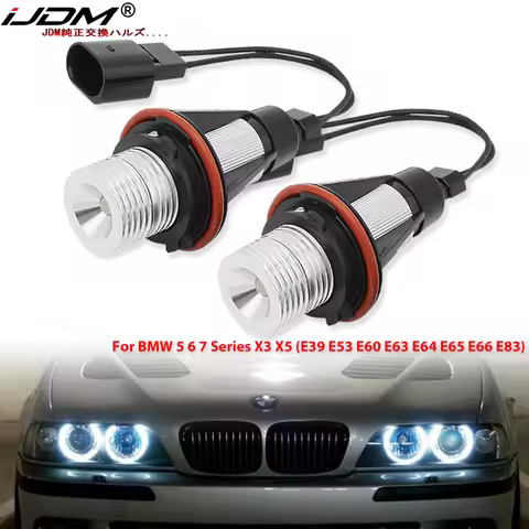 iJDM Error Free Angel Eye Ring Marker Bulbs For BMW 5 6 7 Series X3 X5 (E39 E53 E60 E63 E64 E65 E66 