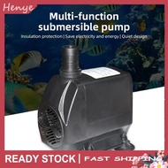 henye Mini Submersible Water Pump Flow Adjustable Max 2500L/H 8.2ft Lift Portable Electric with 6.5f