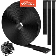 Adjustable Cable Straps with 24/48 Buckles, Hook and Loop Straps for Cord Organizer, Cable Tidy, Fre