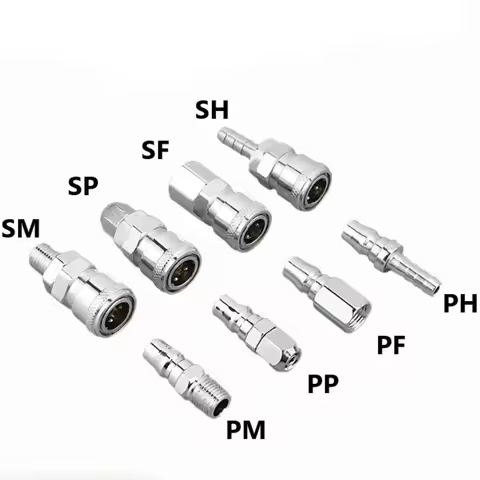 Air Compressor Pneumatic Fitting C Type Hose Quick Connector High Pressure Coupler Plug Socket PP SP